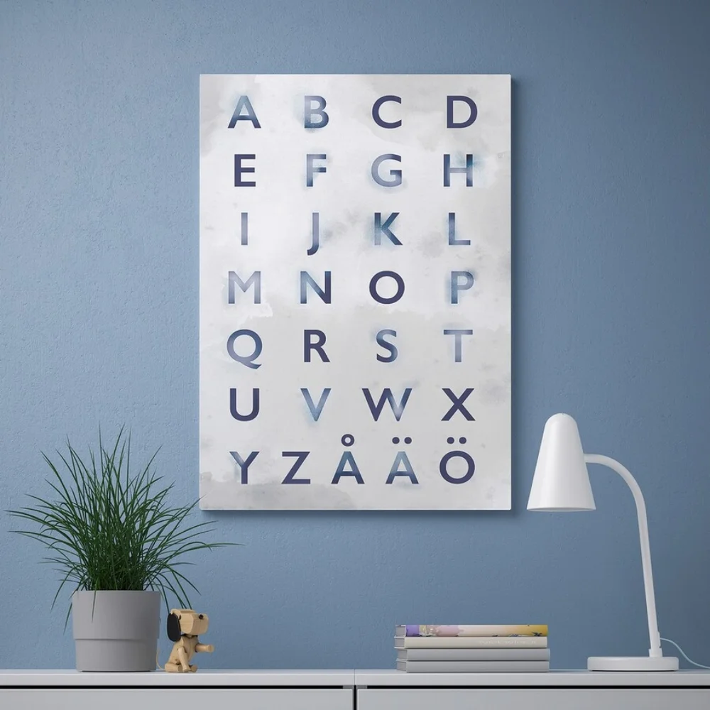 IKEA PJÄTTERYD Picture, Learn Your ABC´s, 50x70 cm